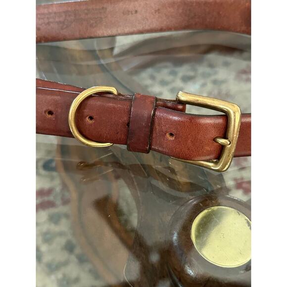 Eddie Bauer Men's Brown Genuine Leather Golden Buckle Belt Size 34 - Picture 2 of 6